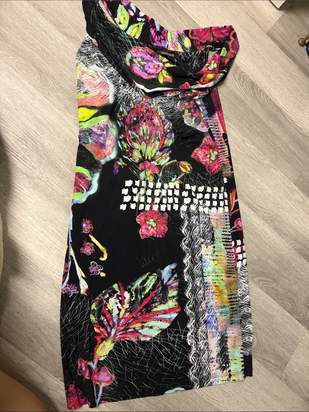 Roberto Cavalli Floral Multicolor Dress